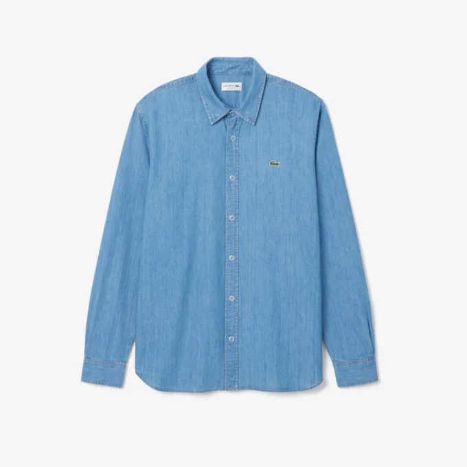Lett denimskjorte for menn med normal passform