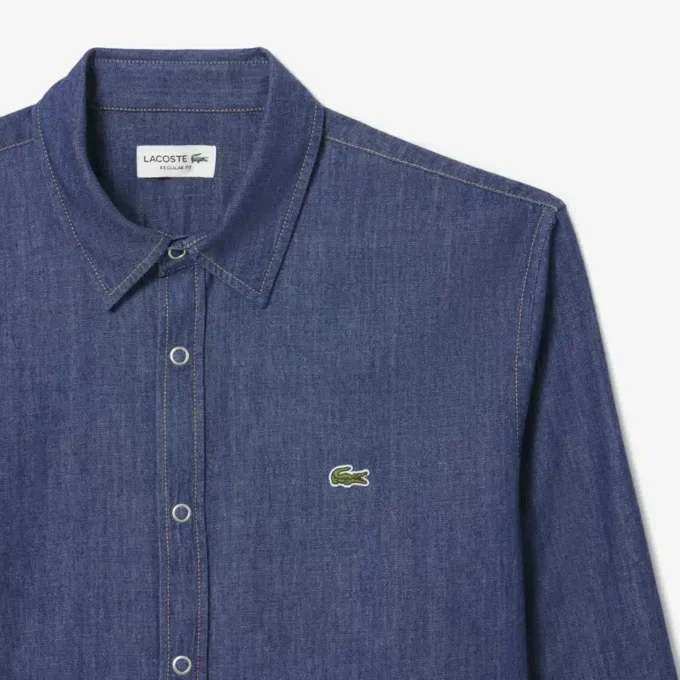 Lett denimskjorte for menn med normal passform
