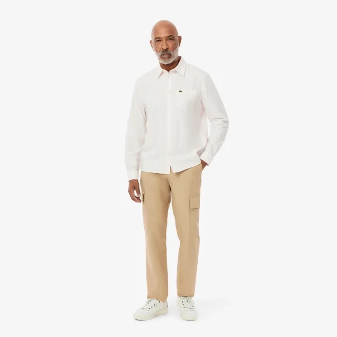 Lette bomullscargobukser i regular fit for menn