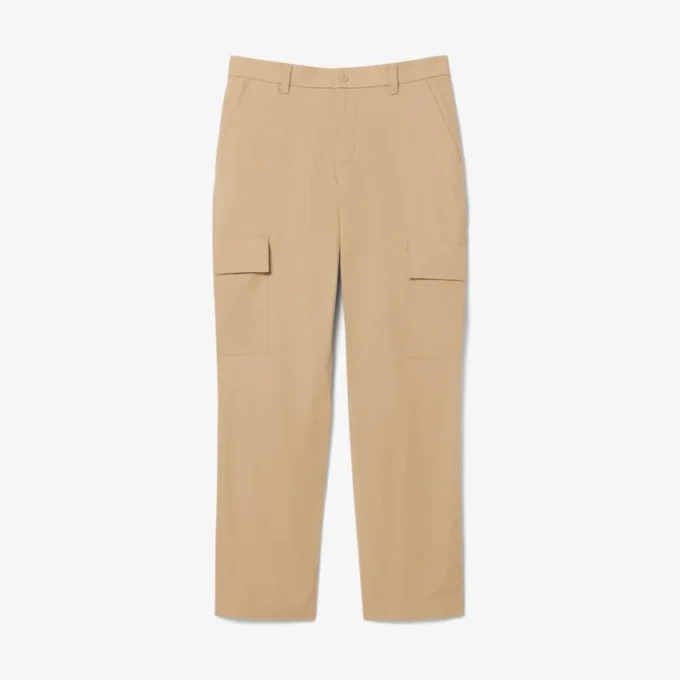 Lette bomullscargobukser i regular fit for menn