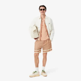Lette shorts med monogramtrykk for menn