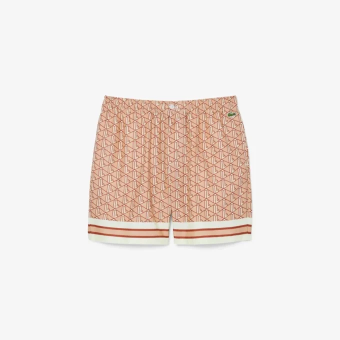 Lette shorts med monogramtrykk for menn