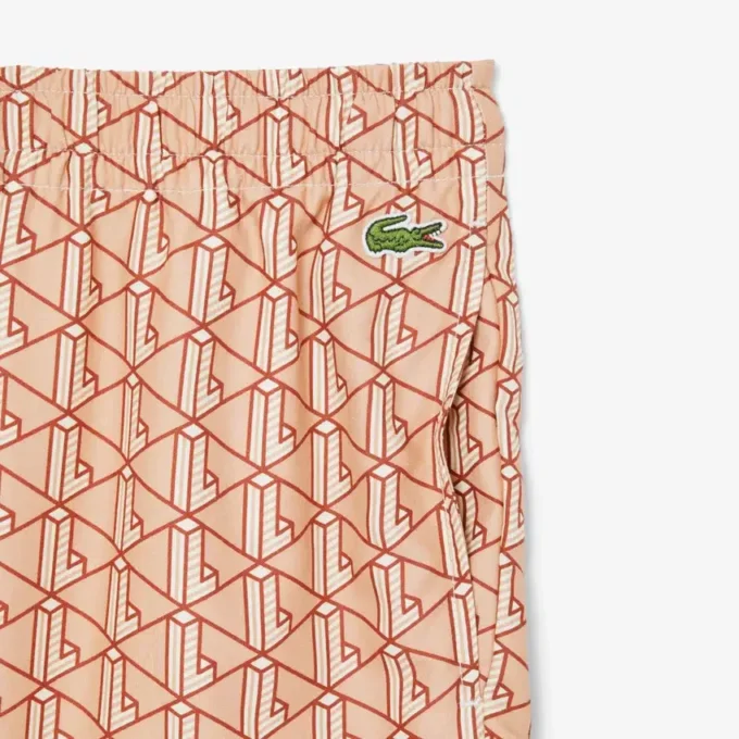 Lette shorts med monogramtrykk for menn