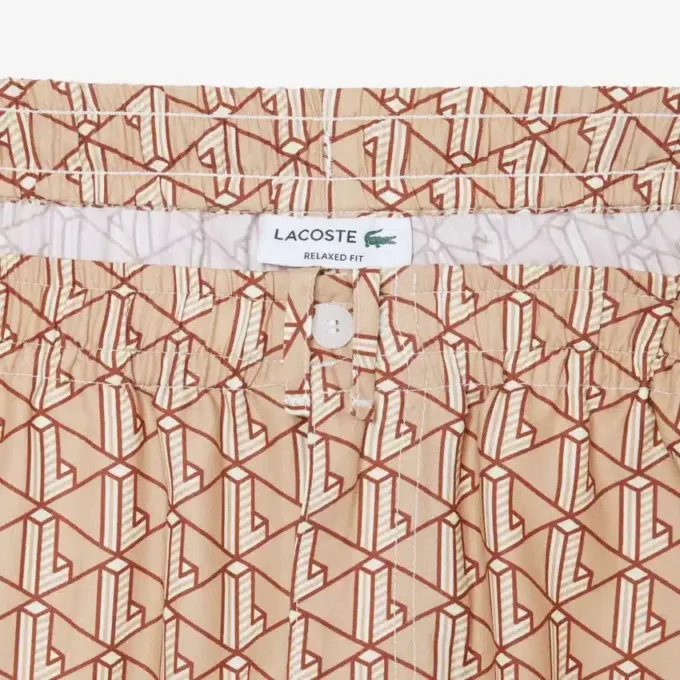Lette shorts med monogramtrykk for menn