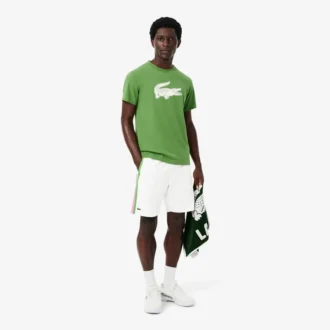 Lette tennisshorts med fargestriper for menn