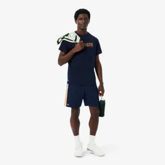 Lette tennisshorts med fargestriper for menn