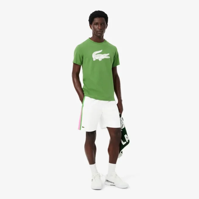 Lette tennisshorts med fargestriper for menn