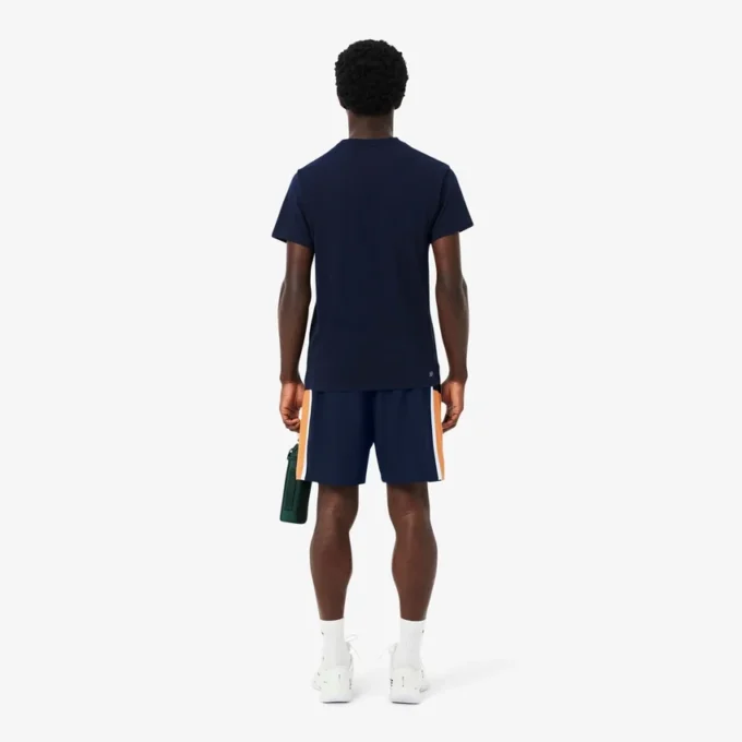 Lette tennisshorts med fargestriper for menn