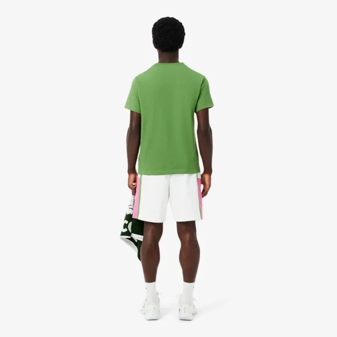 Lette tennisshorts med fargestriper for menn