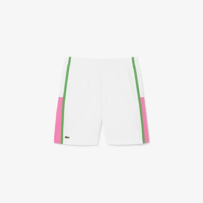 Lette tennisshorts med fargestriper for menn