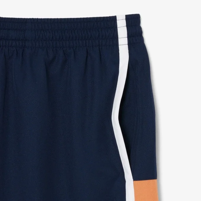 Lette tennisshorts med fargestriper for menn