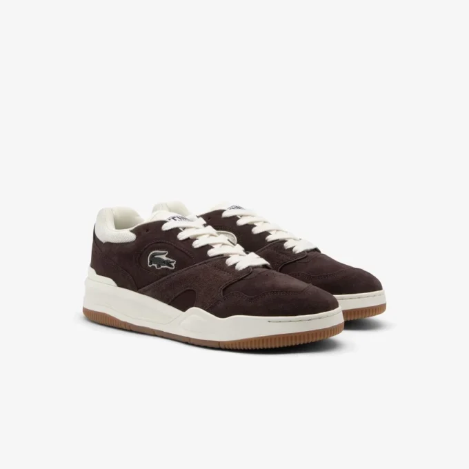 Lineshot-sneakers i semsket skinn for menn