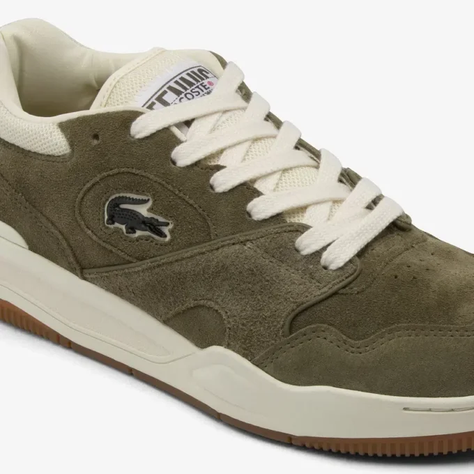 Lineshot-sneakers i semsket skinn for menn