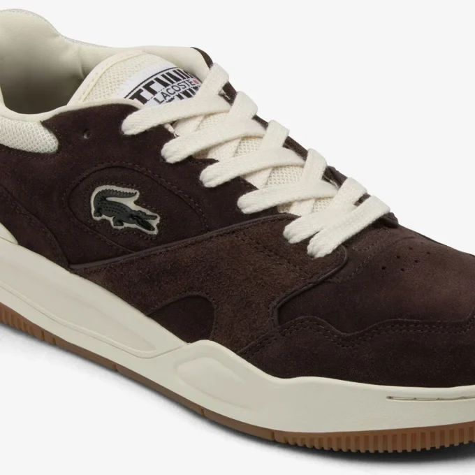 Lineshot-sneakers i semsket skinn for menn