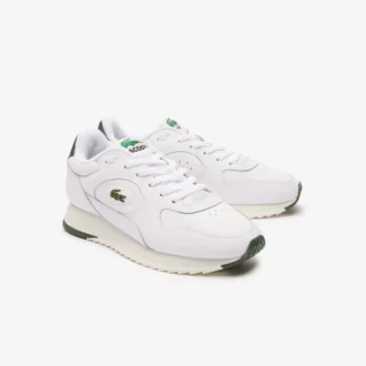 Linetrack-Sneakers i skinn for kvinner
