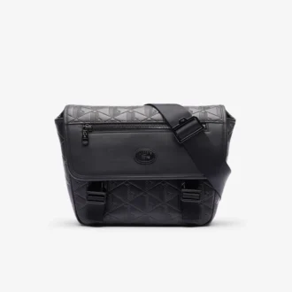 Liten messenger-veske med monogram