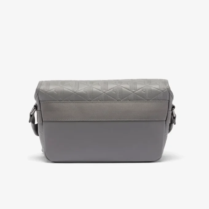 Liten skinnveske med klaff og monogram