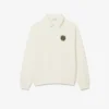 Loose Fit-fleece-pologenser med polokrage for menn
