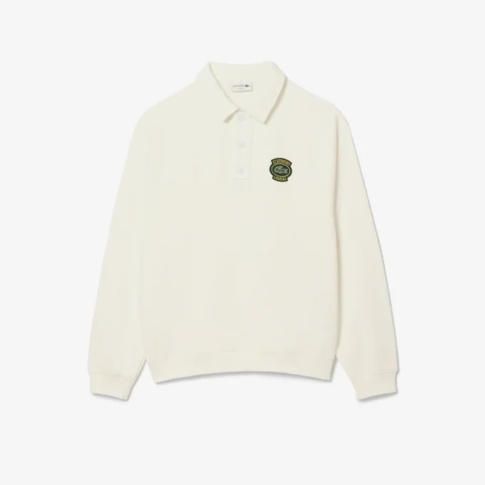 Loose Fit-fleece-pologenser med polokrage for menn