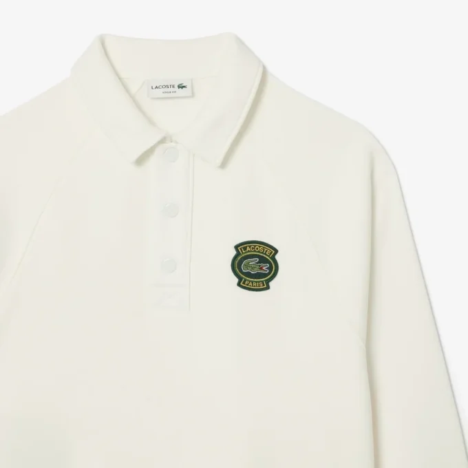 Loose Fit-fleece-pologenser med polokrage for menn