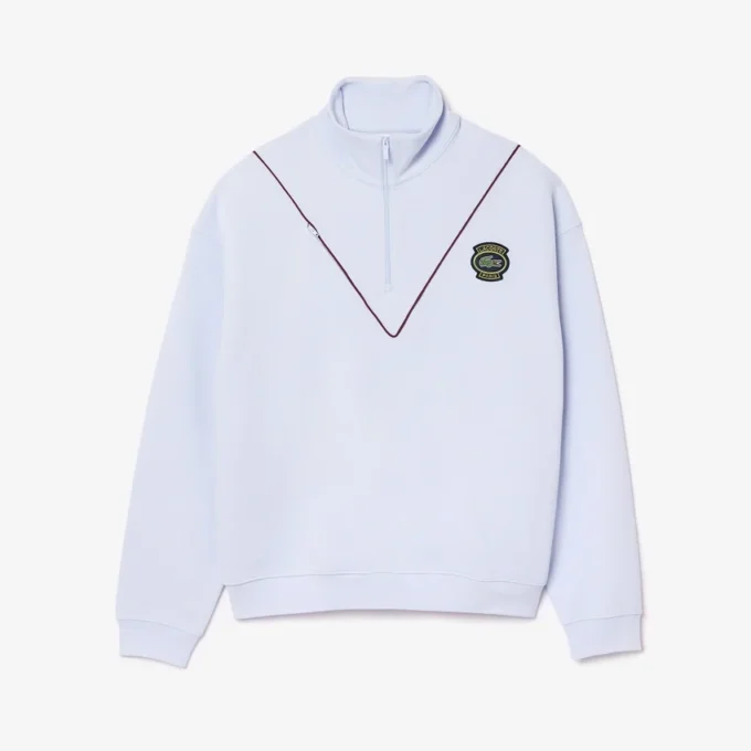 Loose Fit-Sweatshirt med glidelås i halsen for menn