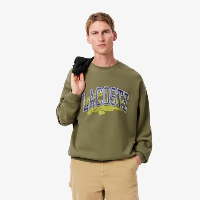 Løs fleece-Sweatshirt for menn