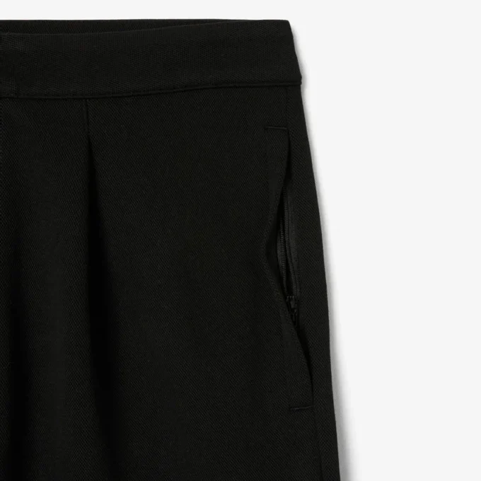 Løs passform plissert piqué-bukse for menn