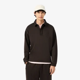 Løstsittende fleece-pologenser for menn