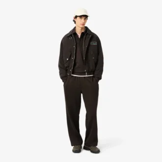 Løstsittende fleece-pologenser for menn