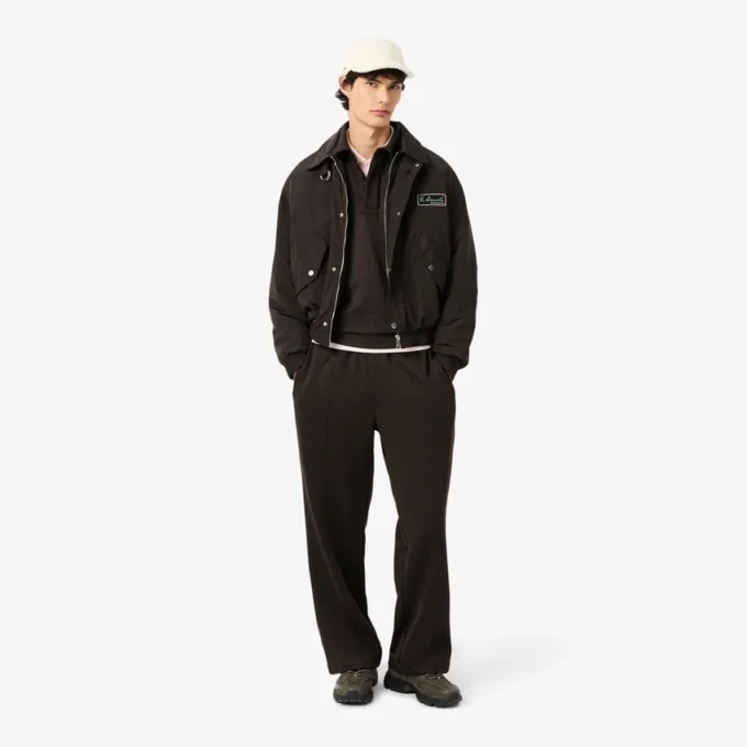 Løstsittende fleece-pologenser for menn