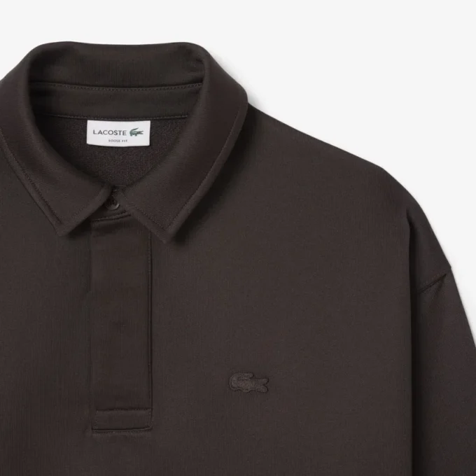 Løstsittende fleece-pologenser for menn