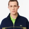Løstsittende piquagensweatshirt for menn med glidelås