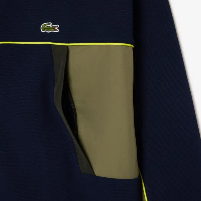 Løstsittende piquagensweatshirt for menn med glidelås