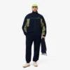 Løstsittende piquagensweatshirt for menn med glidelås