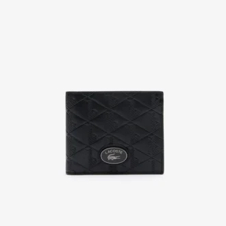 Mellomstor lommebok i skinn med monogram