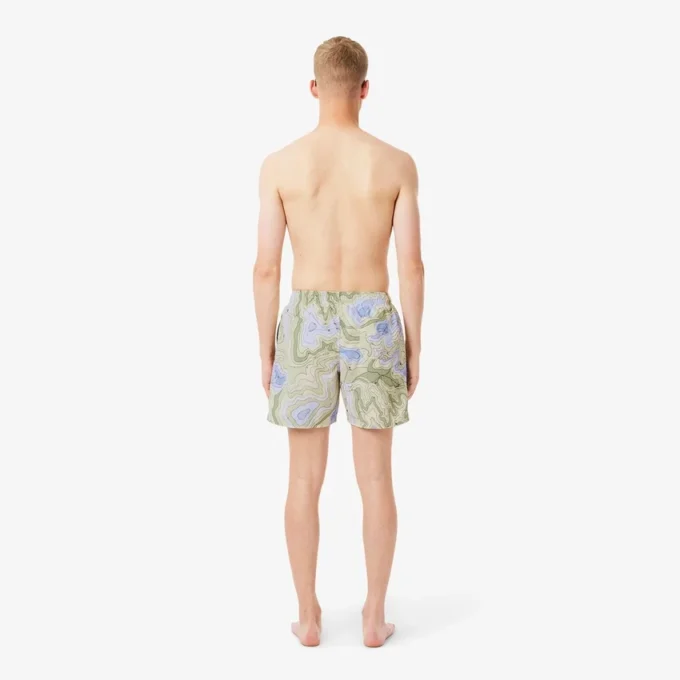 Menns midtlange badetøy med trykk