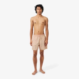 Midtlange trunks med krokodilleprint