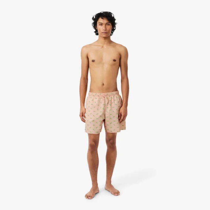 Midtlange trunks med krokodilleprint