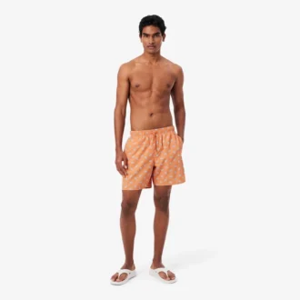 Midtlange trunks med krokodilleprint