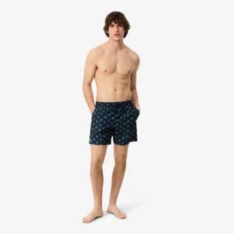 Midtlange trunks med krokodilleprint