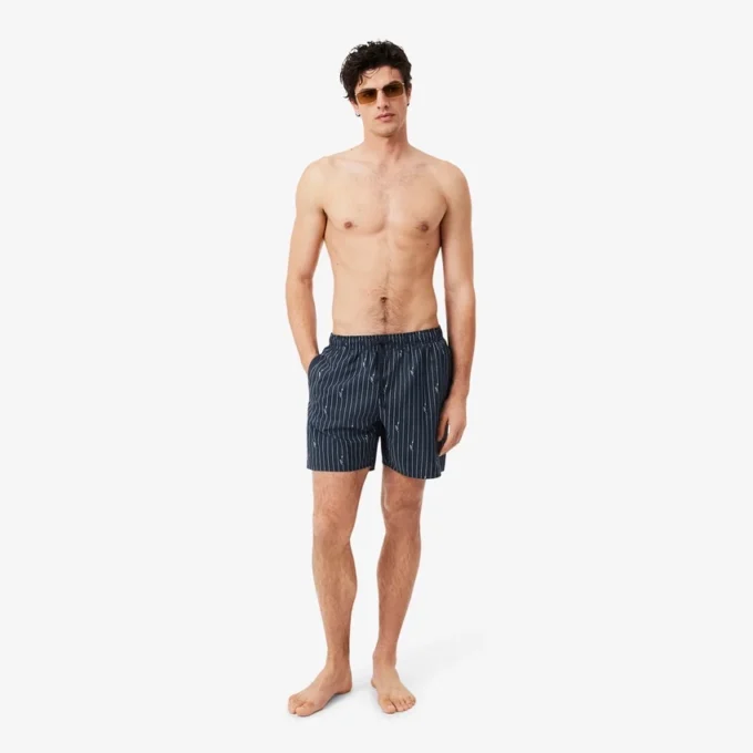 Midtlange trunks med krokodilleprint