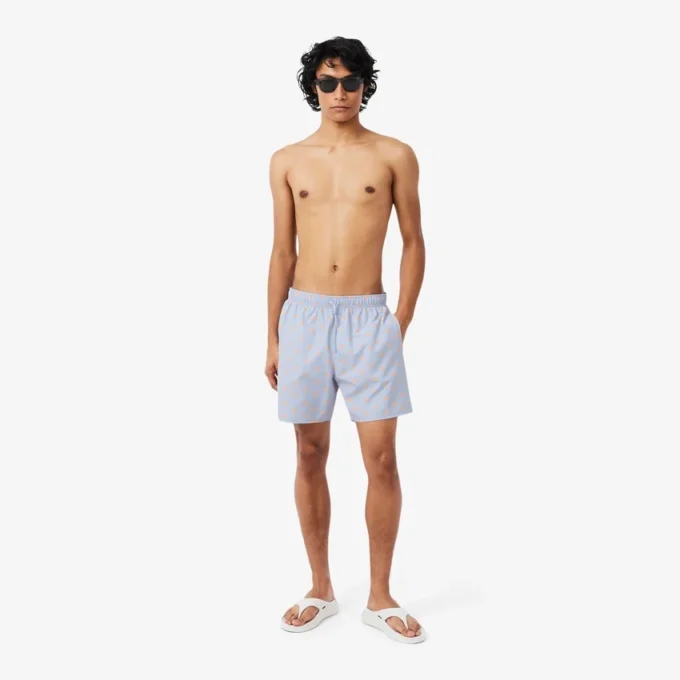 Midtlange trunks med krokodilleprint