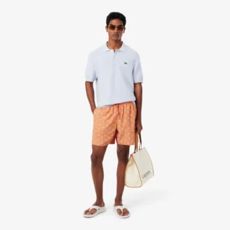 Midtlange trunks med krokodilleprint