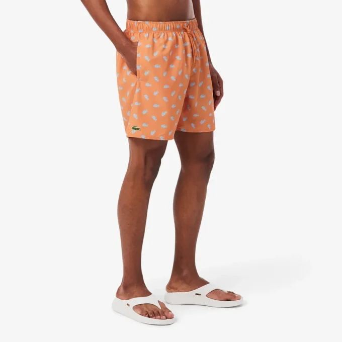 Midtlange trunks med krokodilleprint