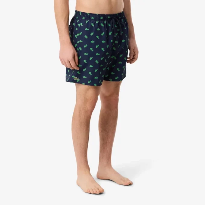 Midtlange trunks med krokodilleprint