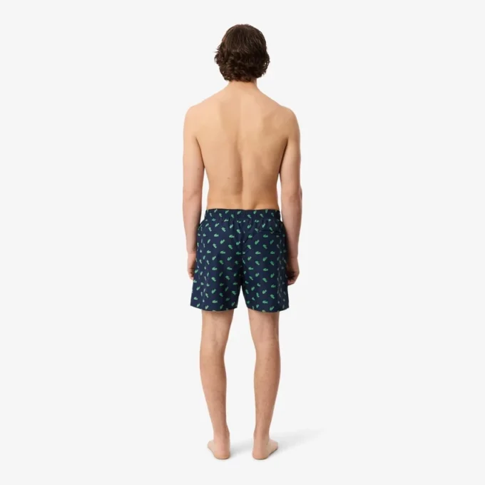 Midtlange trunks med krokodilleprint