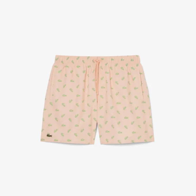 Midtlange trunks med krokodilleprint