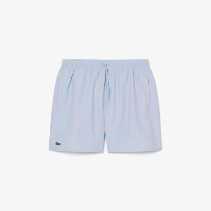 Midtlange trunks med krokodilleprint