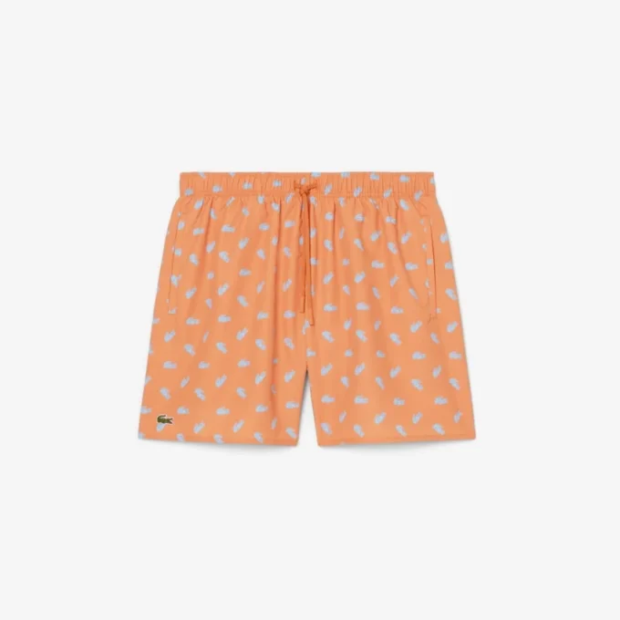 Midtlange trunks med krokodilleprint