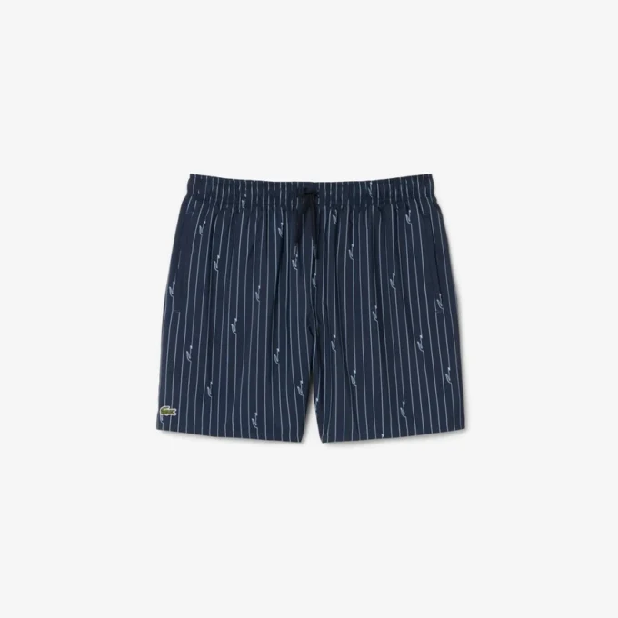 Midtlange trunks med krokodilleprint